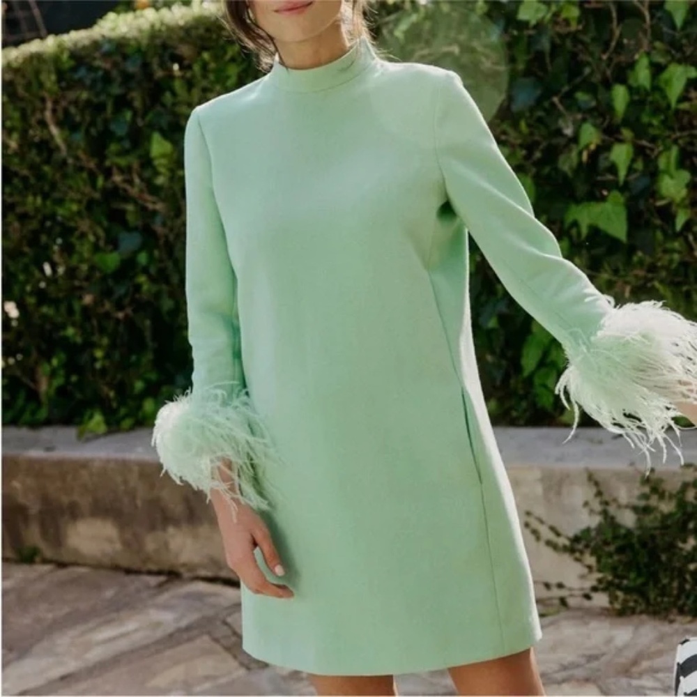 TUCKERNUCK Mint Feather Mod Ellie Dress size M